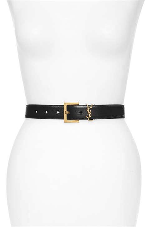 ysl cinta|Saint Laurent YSL Cintura Leather Belt .